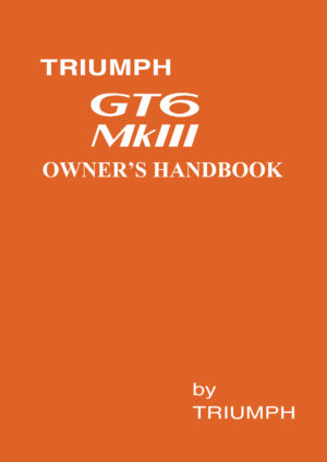 Triumph GT6 Mk 3 <br>Owners Handbook
