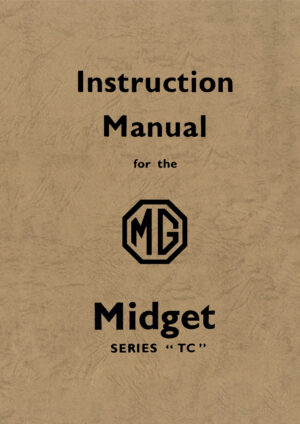 MG Midget TC  <br>Instruction Manual