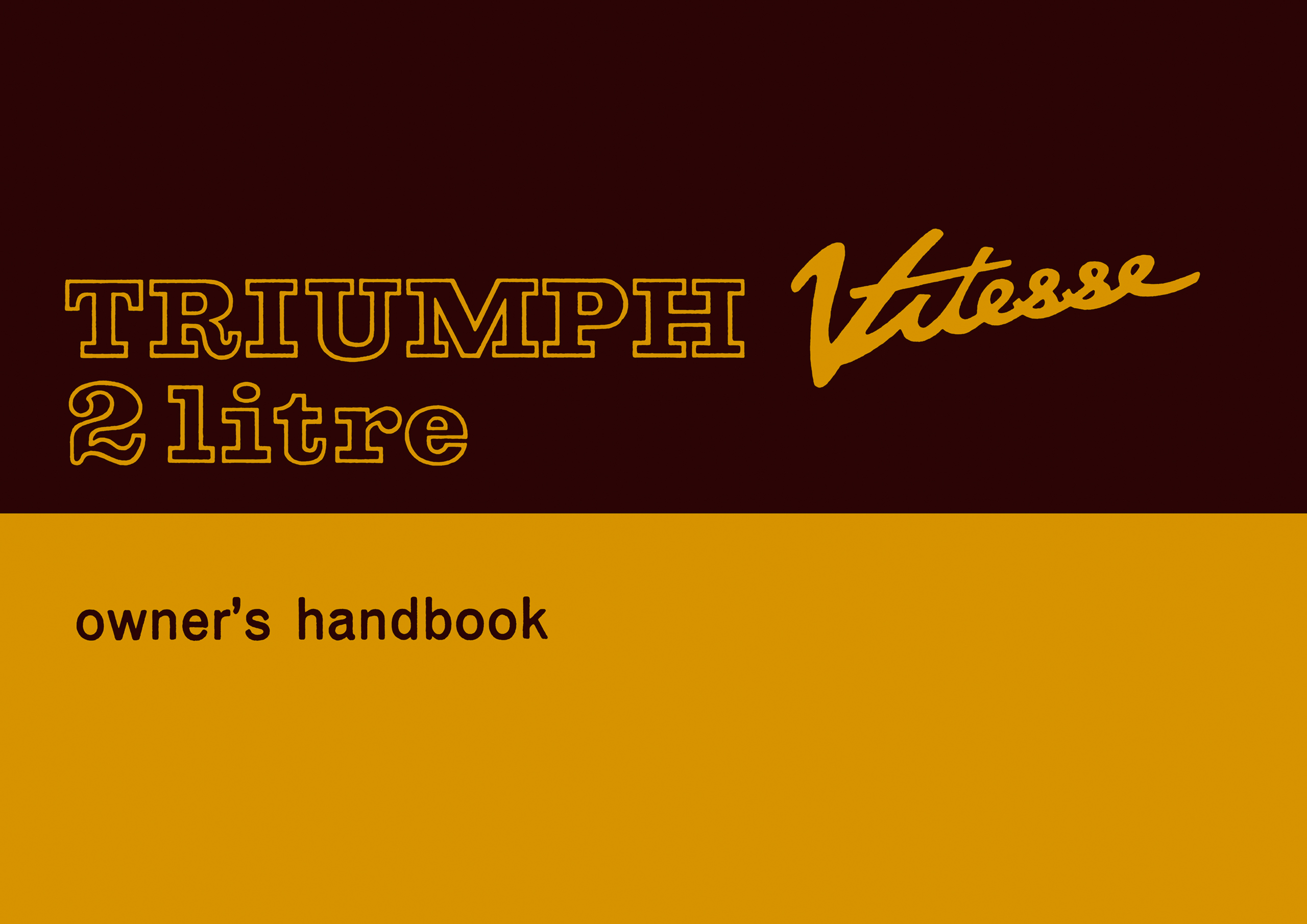 Triumph Vitesse 2-Litre <br>Owners Handbook