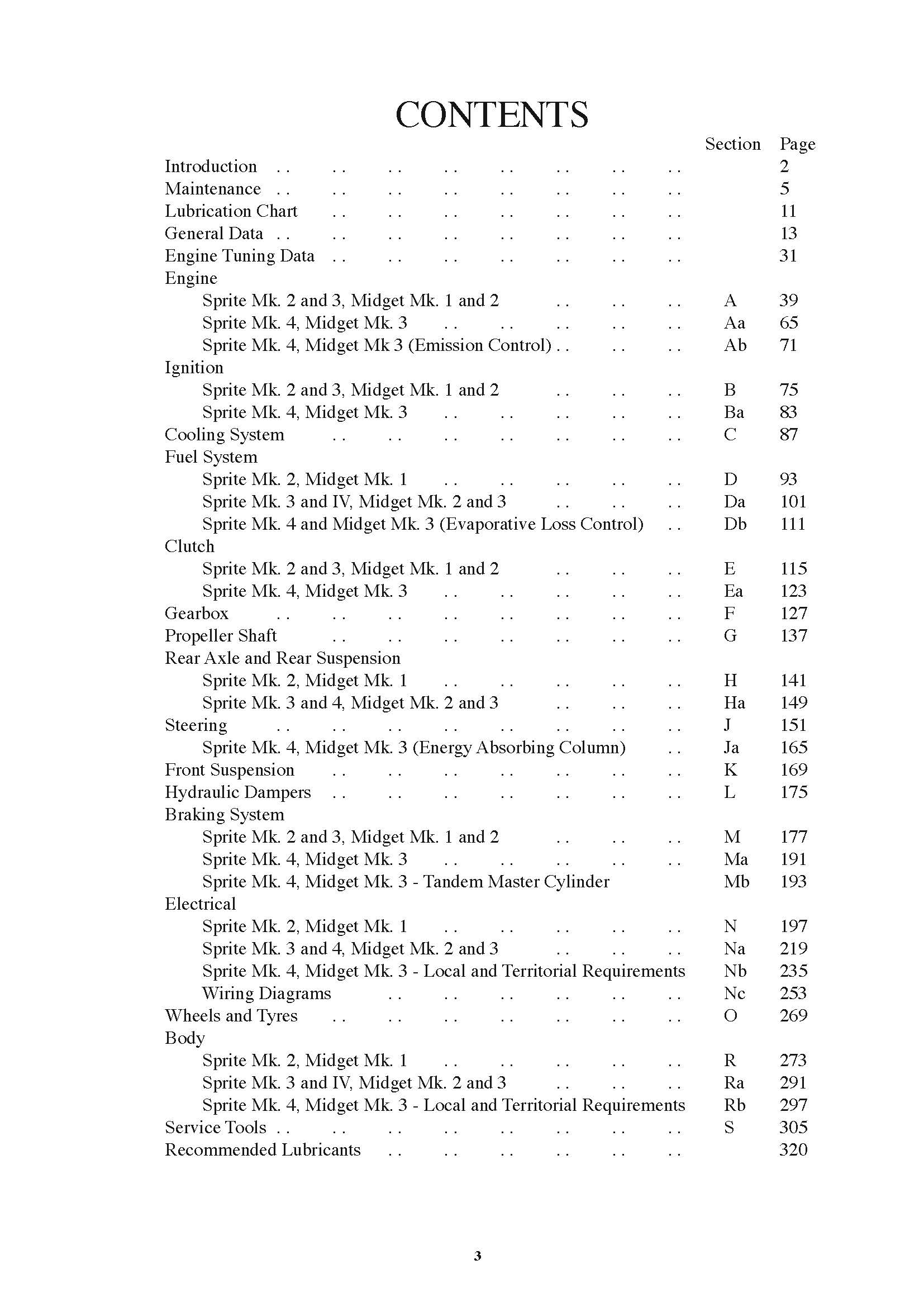 MG Midget Sprite <br>Workshop Manual <br>(948cc, 1098cc, 1275cc) - Image 3