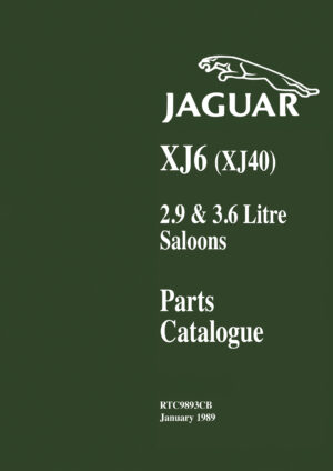Jaguar XJ6 <br>Parts Catalogue (XJ40)