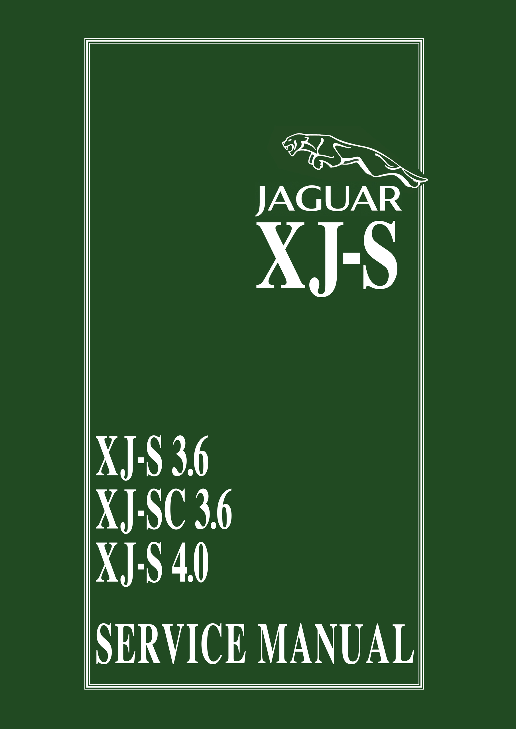 Jaguar XJ-S <br>3.6 & 4.0 <br>Service Manual