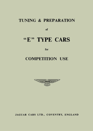 Jaguar E-Type  <br>Tuning & Preparation For Competition Use