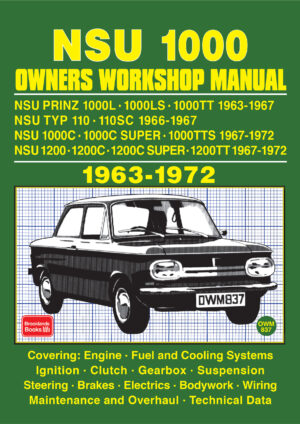 NSU 1000 <br>Owners Workshop Manual <br> 1963-1972
