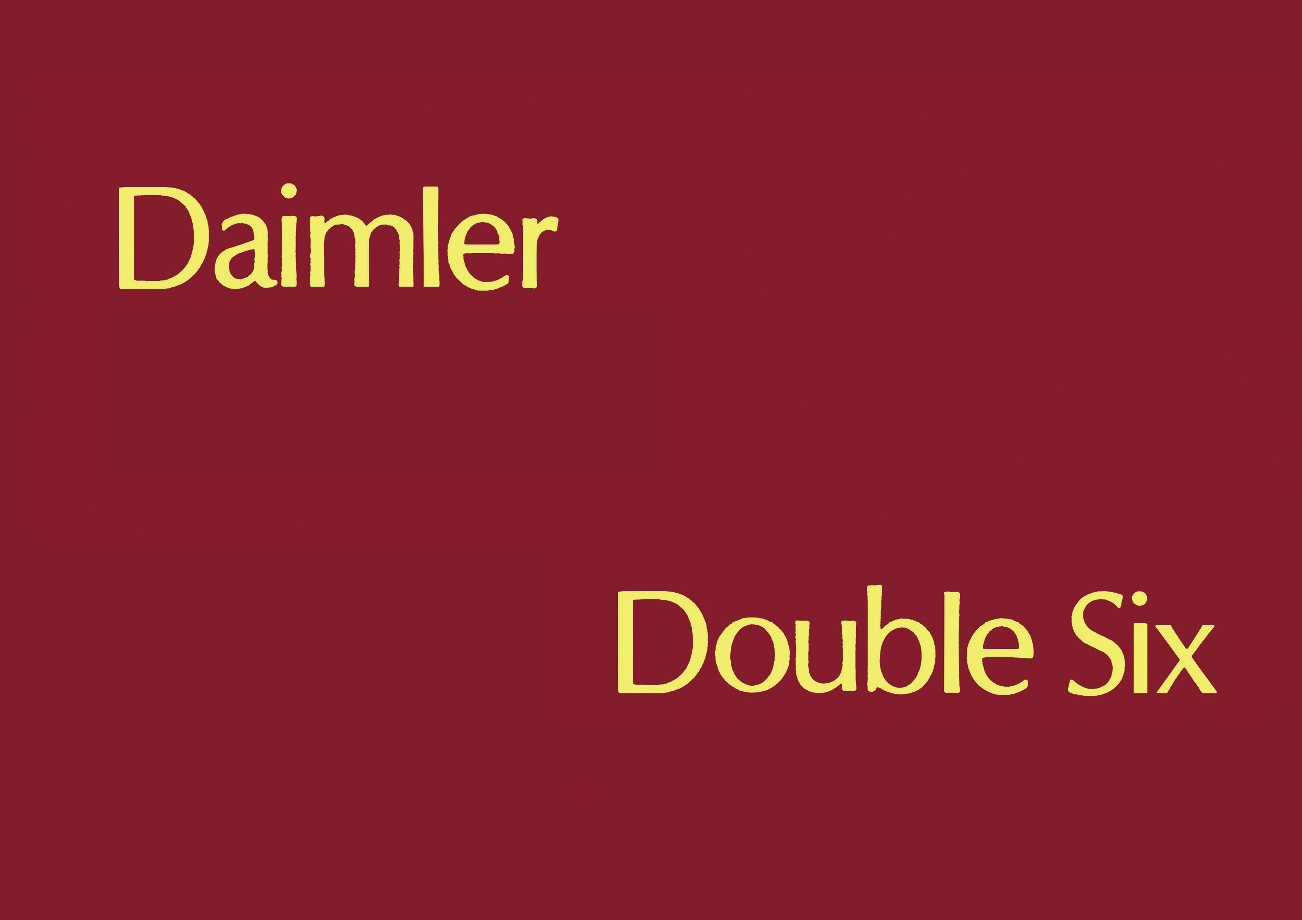 Daimler Double <br>Six Series 1 <br>Drivers Handbook