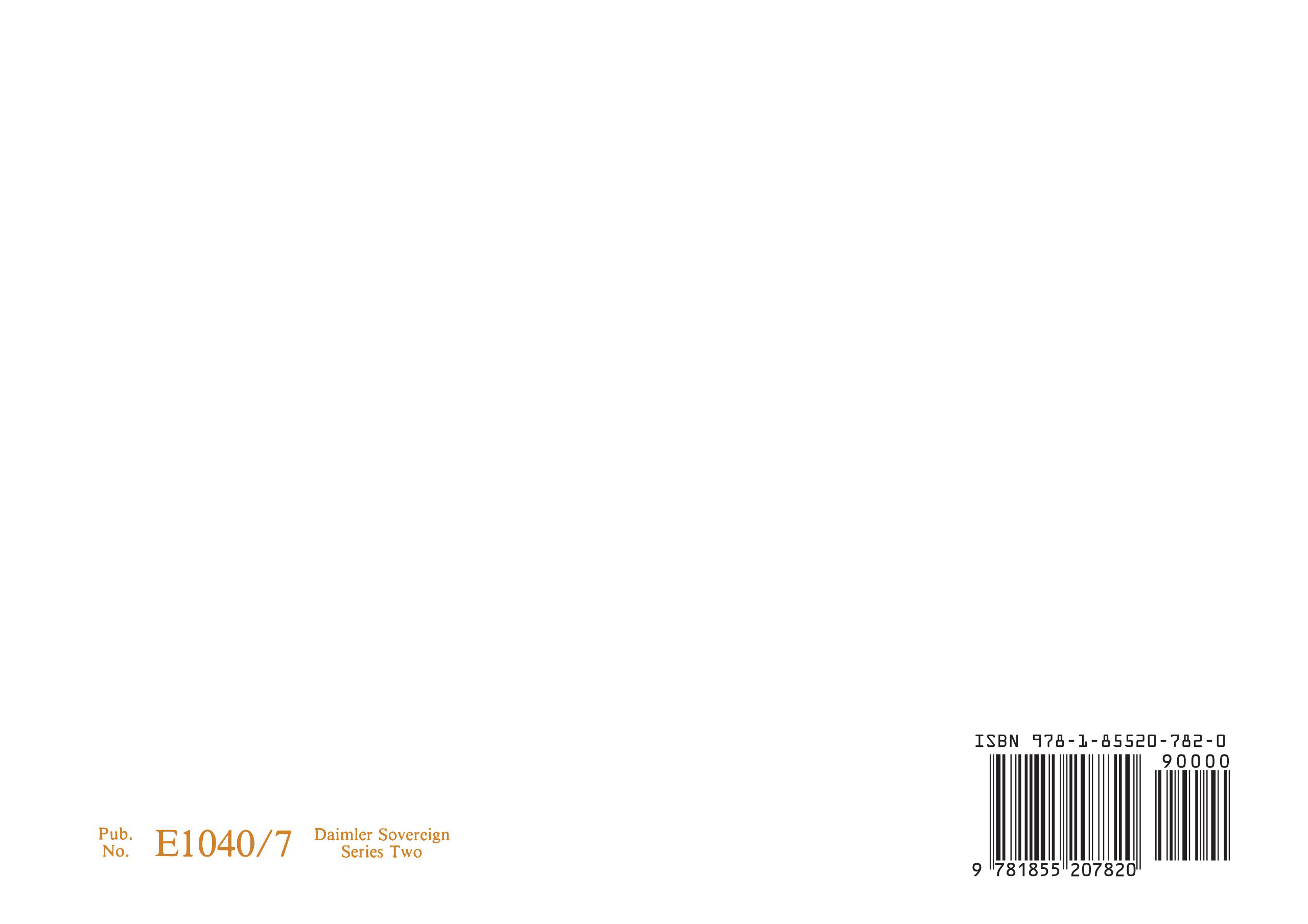 Daimler Sovereign <br>Series 2 <br>Drivers Handbook - Image 2